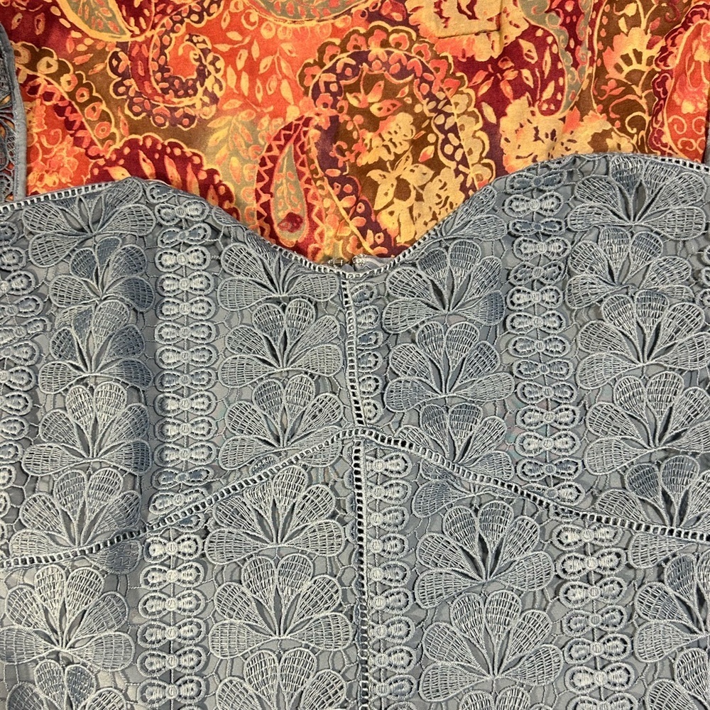 Elegant Blue Off-Shoulder Mini Dress NWT - Picture 6 of 9